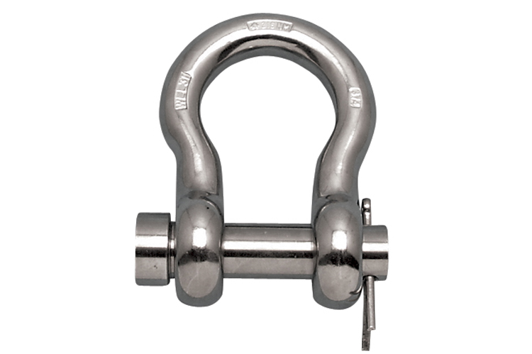 01 Stainless Steel US ROUND PIN ANCHOR SHACKLE 5/8 in - Image 1