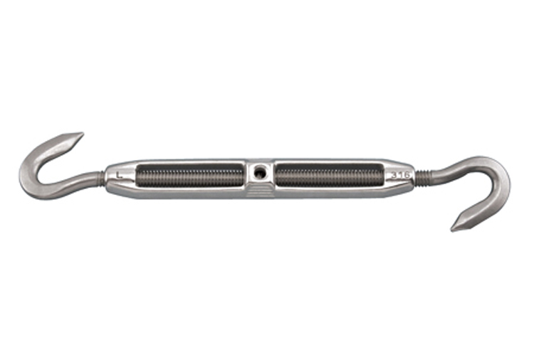 04 Stainless Steel TURNBUCKLE HOOK TO HOOK SS 316 5/16 in. - Image 1